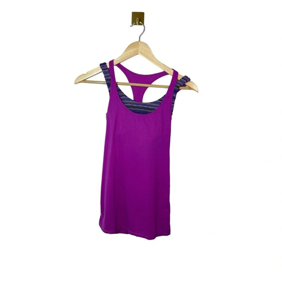 Lululemon All Sport Support Tank/Bra Combo in Ultra Violet Size 2 - Picture 8 of 13